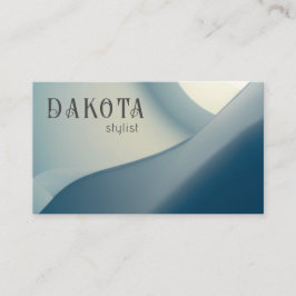 Tarjeta De Visita Resumen moderno Azul neutro de moda