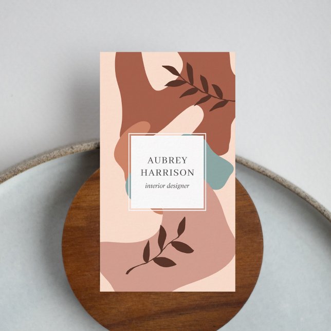 Tarjeta De Visita Resumen moderno Botánico (Subido por el creador)