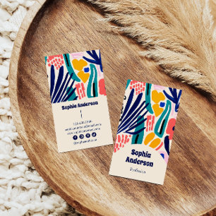 Tarjeta De Visita Resumen moderno elegante con diseño artístico auda