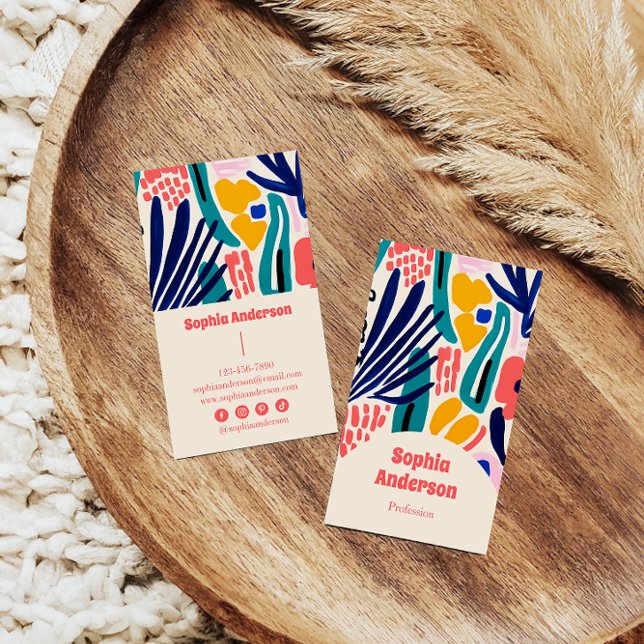 Tarjeta De Visita Resumen moderno elegante con diseño artístico auda (Subido por el creador)