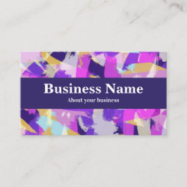 Tarjeta De Visita Resumen moderno morado rosa amarillo amarillo azul