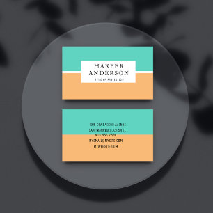 Tarjeta De Visita Resumen moderno profesional verde y Naranja