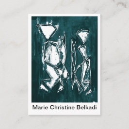 Tarjeta De Visita Resumen moderno Redes artísticas grises oscuras y 