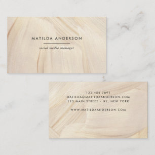 Tarjeta De Visita Resumen Natural Elegante Neutral Simple