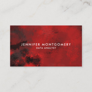 Tarjeta De Visita Resumen negro y rojo moderno - creativo y artístic