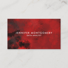 Tarjeta De Visita Resumen negro y rojo moderno - creativo y artístic
