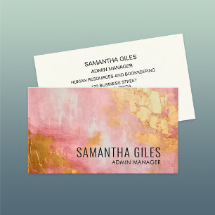 Tarjeta De Visita Resumen Paint Gold Paint Bright