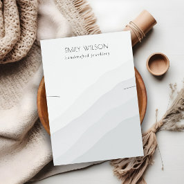 Tarjeta De Visita Resumen Pantalla de banda de collar de ondas blanc