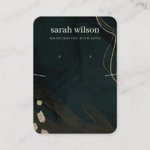 Tarjeta De Visita Resumen Pantalla de collar de ganancia de oro negr