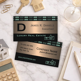 Tarjeta De Visita Resumen Patrón de Arte Metálico de Lujo de Cobre V