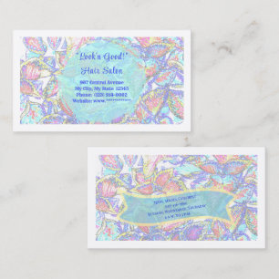 Tarjeta De Visita Resumen Personalizable de diseño floral de Pastel
