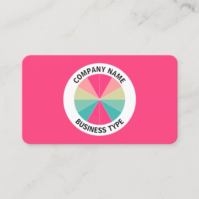 Tarjeta De Visita Resumen Pie 01 - Rojo #FF407F (Anverso)