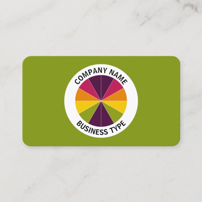 Tarjeta De Visita Resumen Pie 02 - Verde #809711 (Anverso)