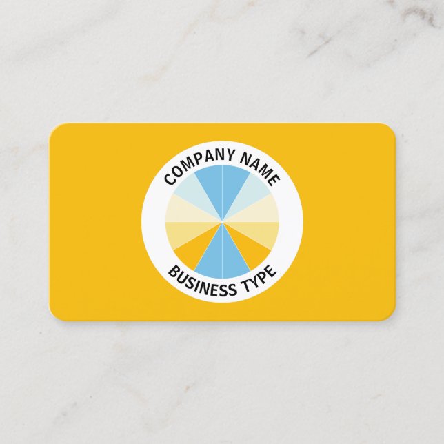 Tarjeta De Visita Resumen Pie 04 - Amber #F8BC08 (Anverso)