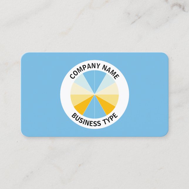 Tarjeta De Visita Resumen Pie 04 - Azul #76BCE5 (Anverso)