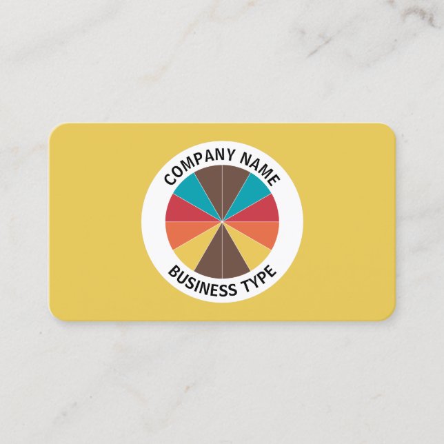 Tarjeta De Visita Resumen Pie 05 - Amarillo #E9C851 (Anverso)