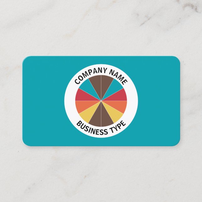 Tarjeta De Visita Resumen Pie 05 - Azul #009FAE (Anverso)