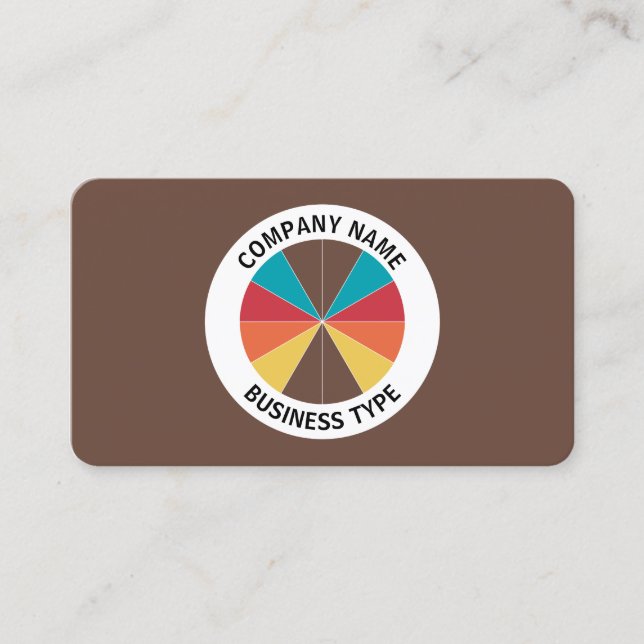 Tarjeta De Visita Resumen Pie 05 - Marrón #6A493C (Anverso)