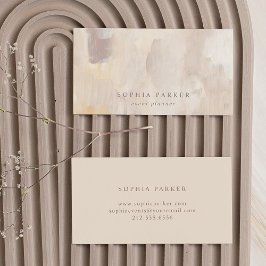 Tarjeta De Visita Resumen pintado | Neutral Minimalista elegante