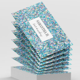 Tarjeta De Visita Resumen Purpurina maquillaje pelo azota a artista 