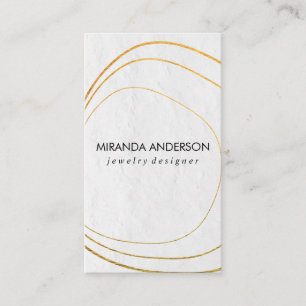 Tarjeta De Visita Resumen Relieve metalizado dorado Lux   Artista mo