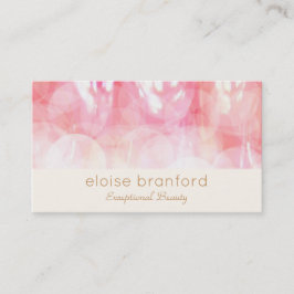 Tarjeta De Visita Resumen Rosa Único Bokeh Spa Salón De Belleza