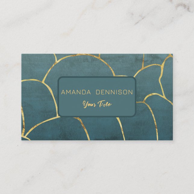 Tarjeta De Visita Resumen subacuático Treasure Código QR (Anverso)