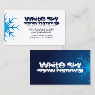 Tarjeta De Visita retirada de la nieve blanca del cielo