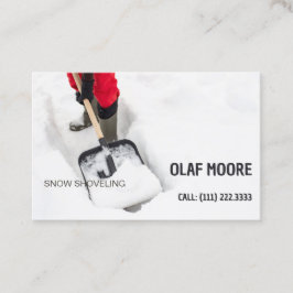 Tarjeta De Visita Retirando Nieve