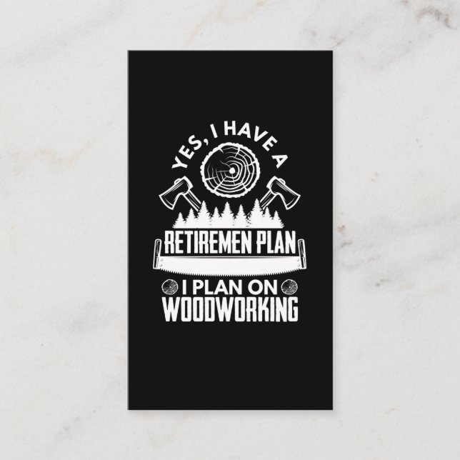Tarjeta De Visita Retired Craftsman Carpenter Father Woodworker (Anverso)