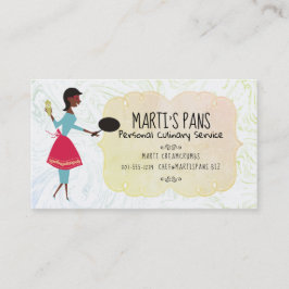 Tarjeta de visita retra afroamericana del cocinero