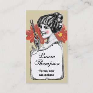 Tarjeta de visita retra de la flor del vintage del