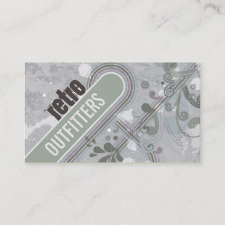 Tarjeta de visita retra de la tienda de ropa de la