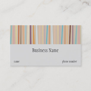 Tarjeta de visita retra de las rayas