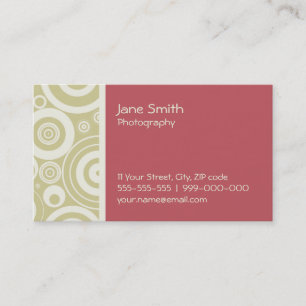 Tarjeta de visita retra de los círculos