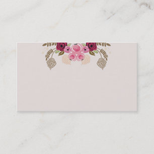 Tarjeta de visita retra de los peonies