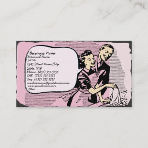 Tarjeta de visita retra de restaurante del