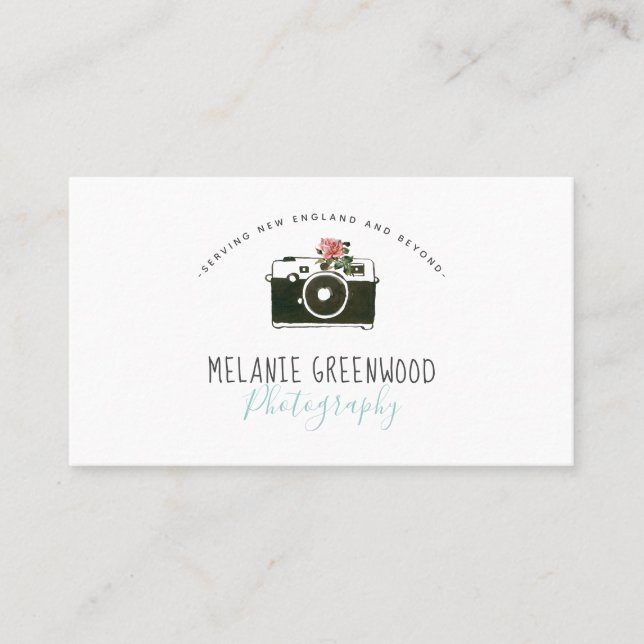 Tarjeta de visita retra del fotógrafo de la cámara (Anverso)
