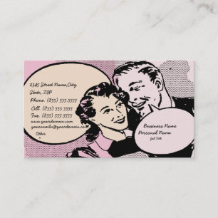 Tarjeta de visita retra del negocio de la boda del