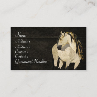 Tarjeta de visita retra del negro del caballo
