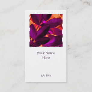 Tarjeta De Visita Retrato blanco cuadrado del otoño 3 de Choisya