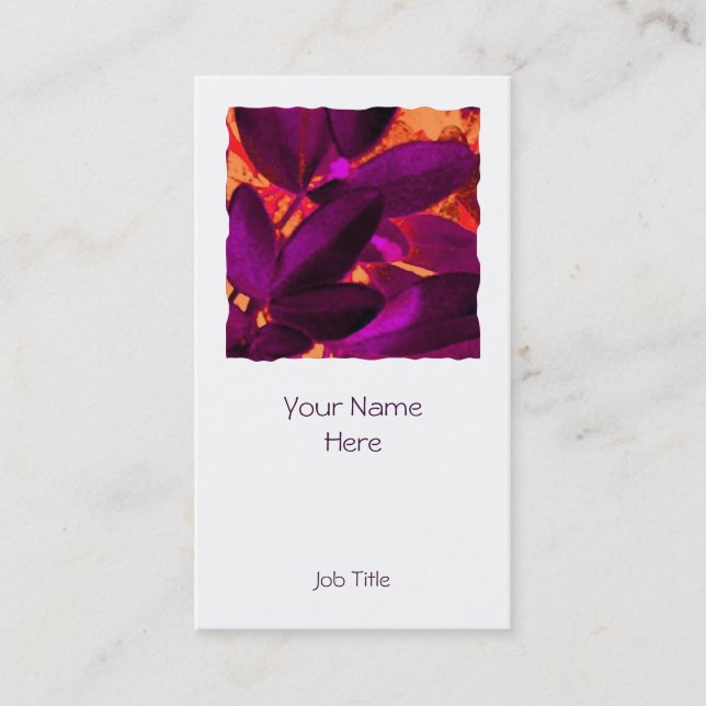 Tarjeta De Visita Retrato blanco cuadrado del otoño 3 de Choisya (Anverso)