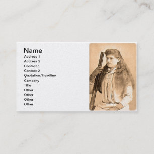 Tarjeta De Visita Retrato de Annie Oakley