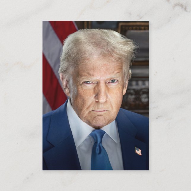 Tarjeta De Visita Retrato de Donald Trump, presidente de Estados Uni (Anverso)