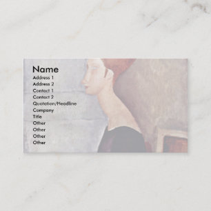 Tarjeta De Visita Retrato De Jeanne Hébuterne Con Ropa Oscura