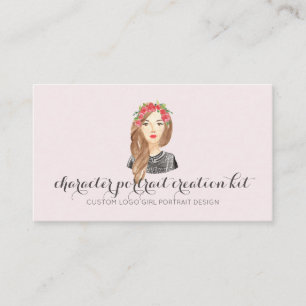 Tarjeta De Visita retrato de mujer rubia personaje ojos marrones