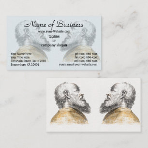 Tarjeta De Visita Retrato de un hombre con barba de Johan Teyler