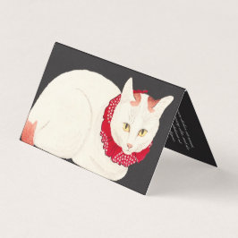 Tarjeta De Visita retrato del gato takahashi shotei tama nekko ukiyo