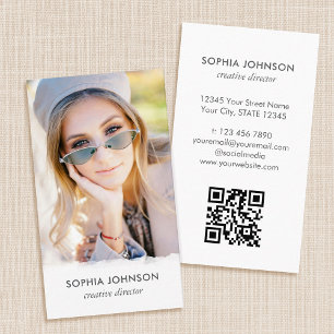 Tarjeta De Visita Retrato elegante de moda profesional de fotografía