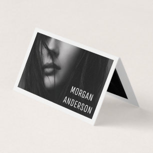 Tarjeta De Visita Retrato monocromo minimalista profesional empresar